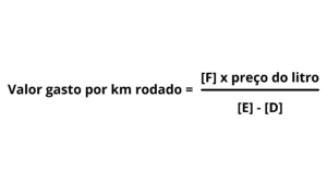 formula Valor gasto por km rodado