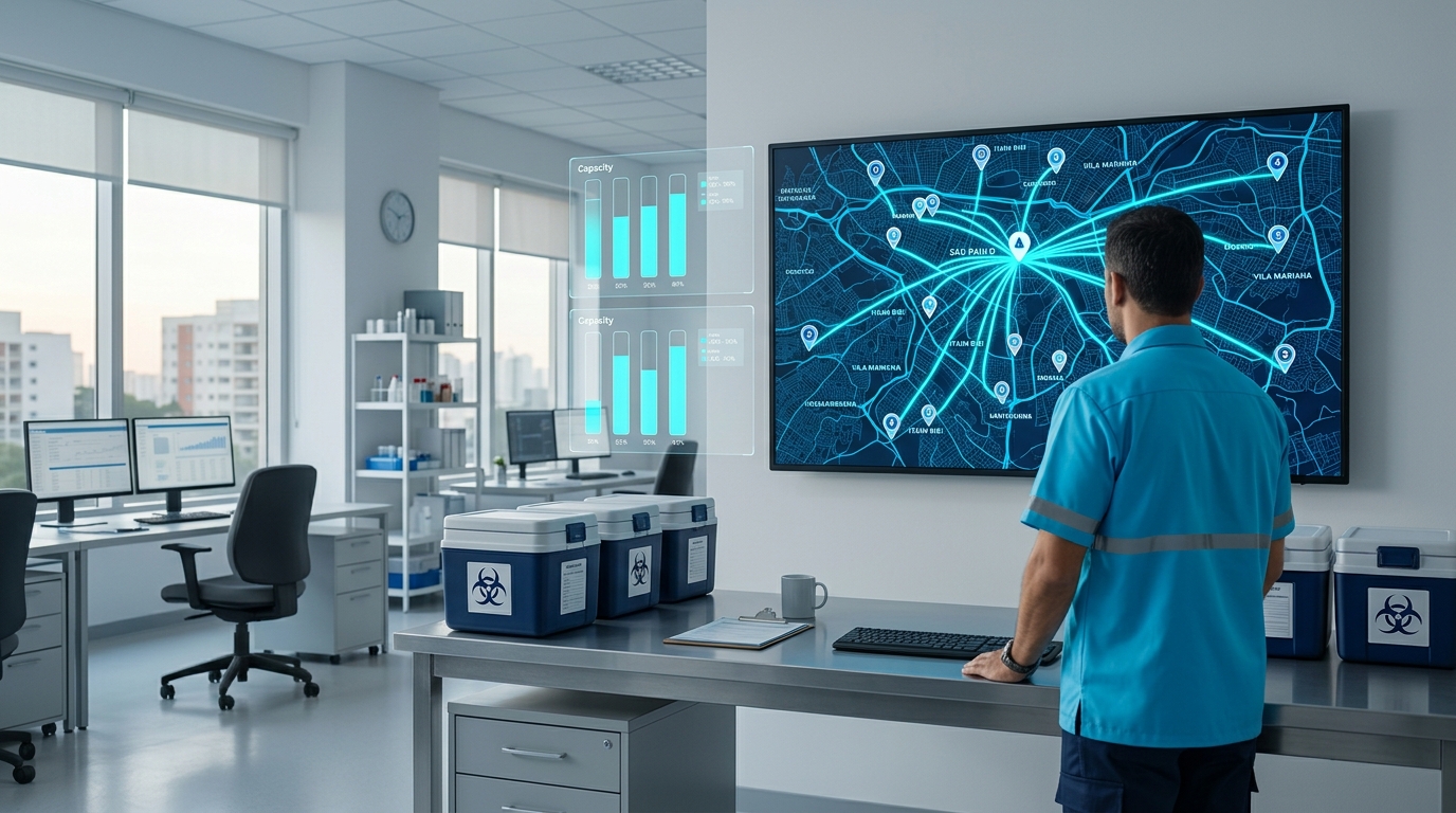 Como dimensionar a frota de coleta domiciliar no laboratório